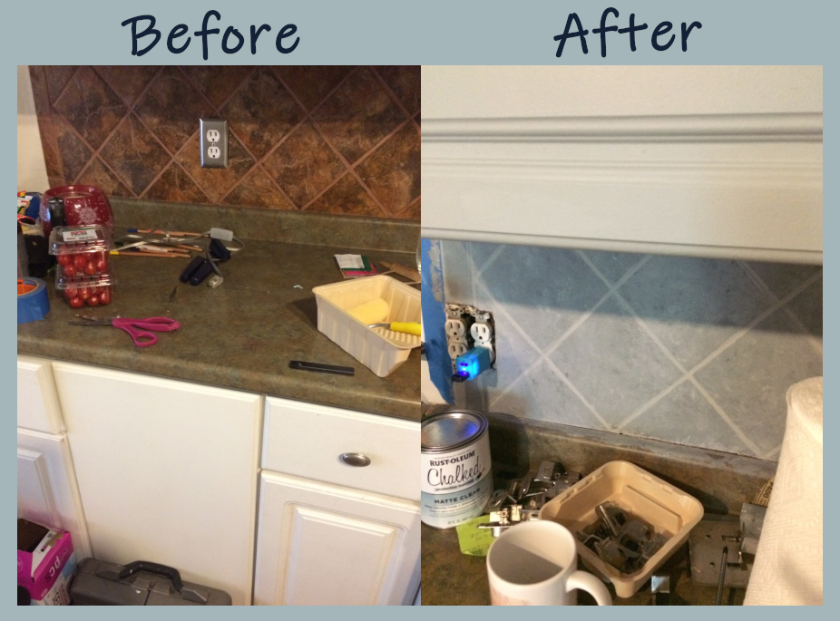 Refinishing a Tile Kitchen Backsplash With Chalk Paint Created a Whole New Look!
